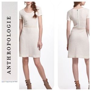 SALE Anthropologie Sparrow Ivory Gold Knit Dress